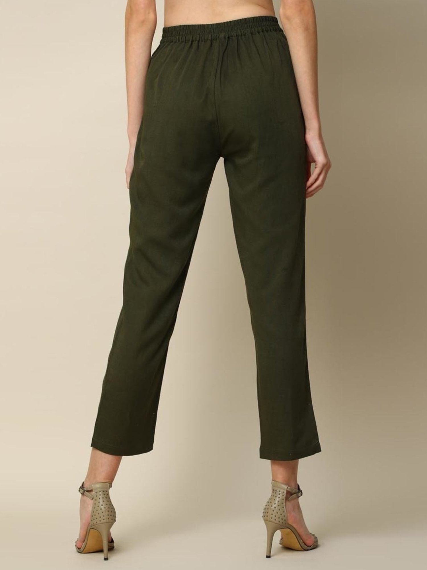 Saltpetre Classic Tencel Tapered Olive Trousers