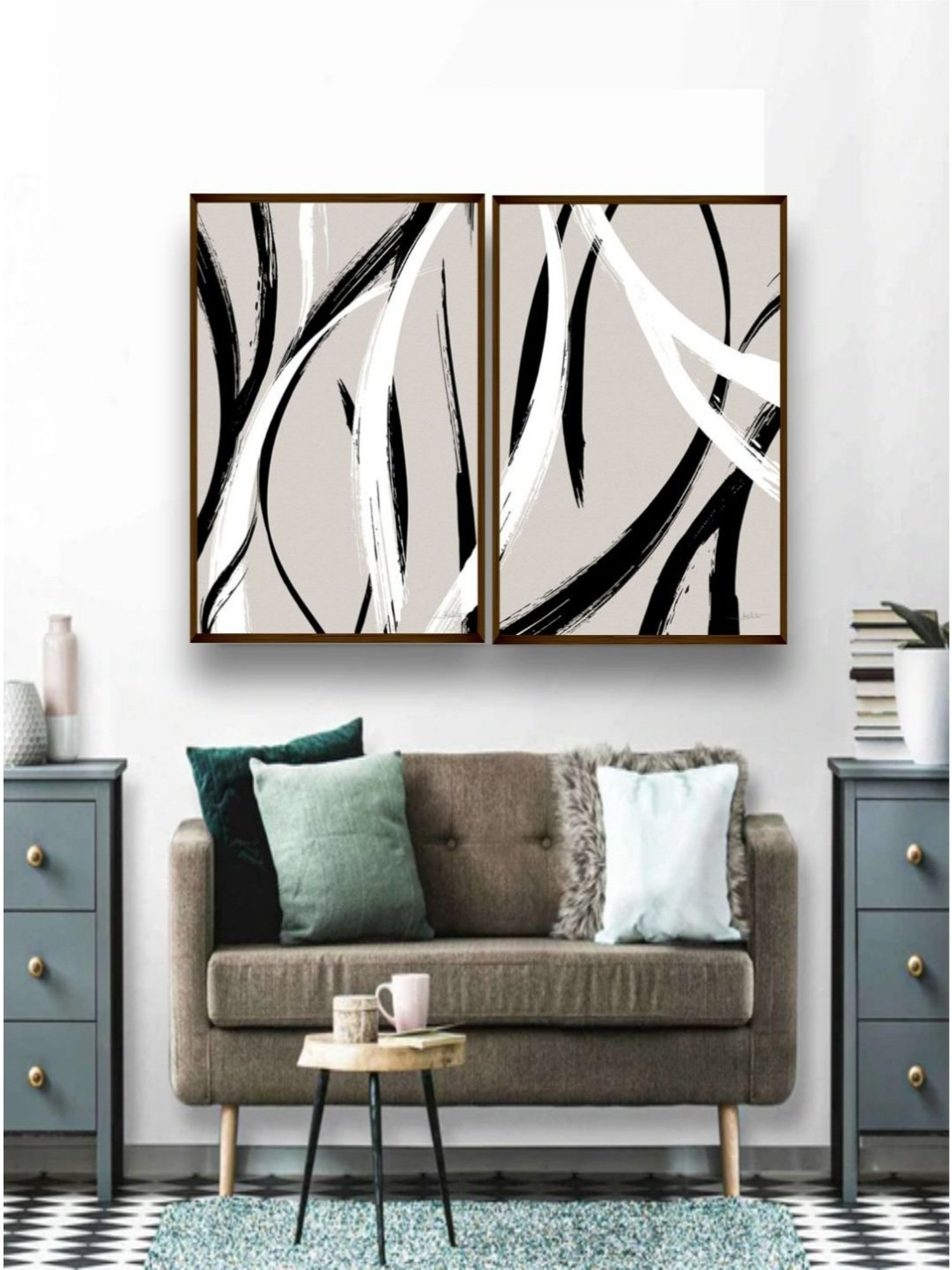 The Art House Abstract Multicolor Canvas Painting