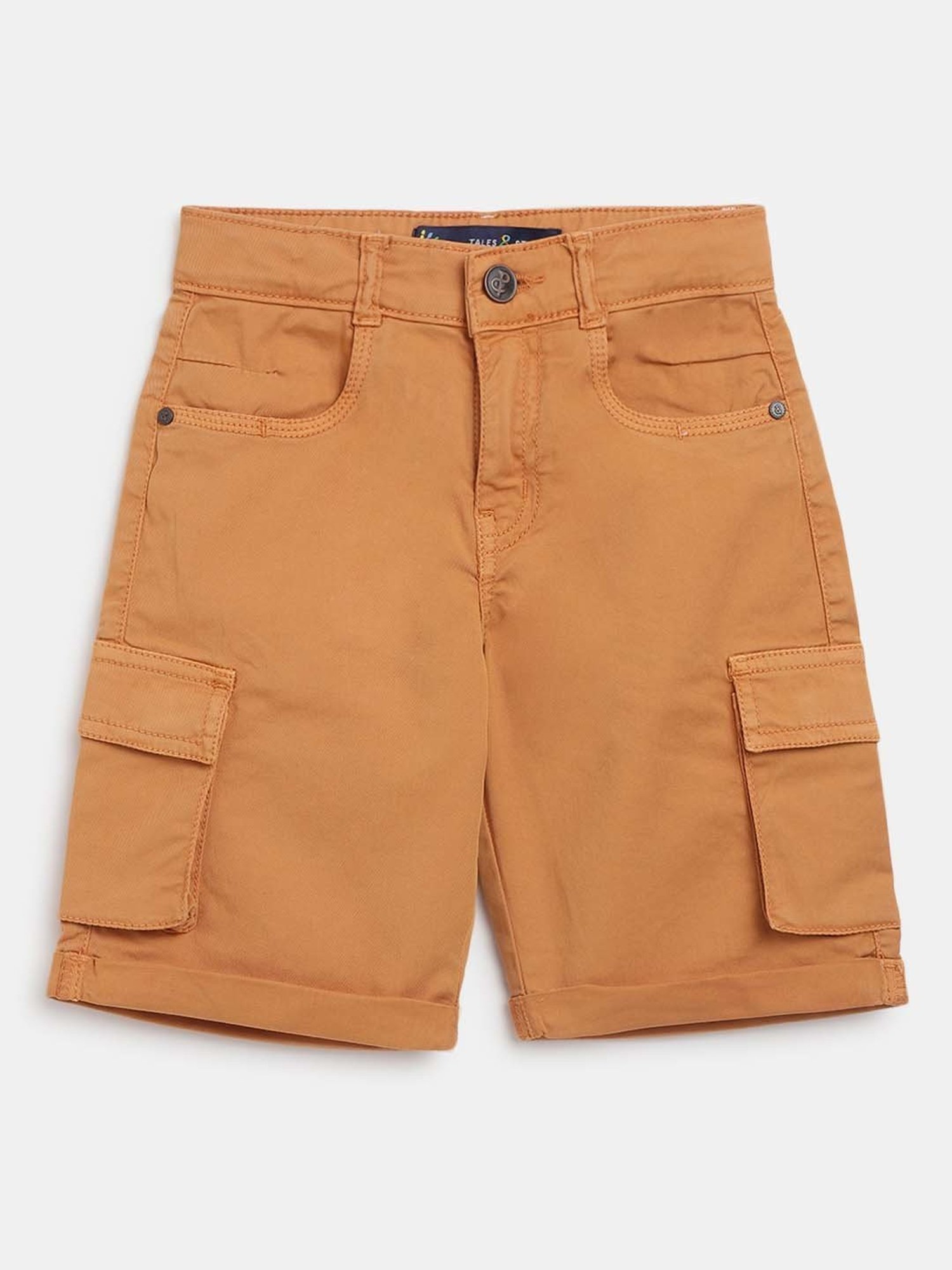 Tales & Stories Kids Orange Regular Fit Bermudas