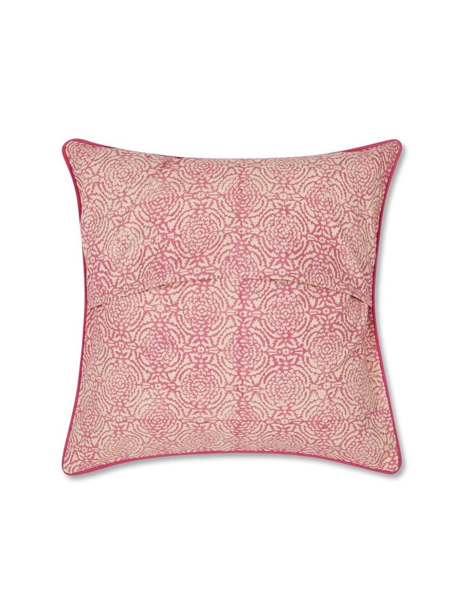 Fabindia Shalimar Pink Cotton Cushion Cover