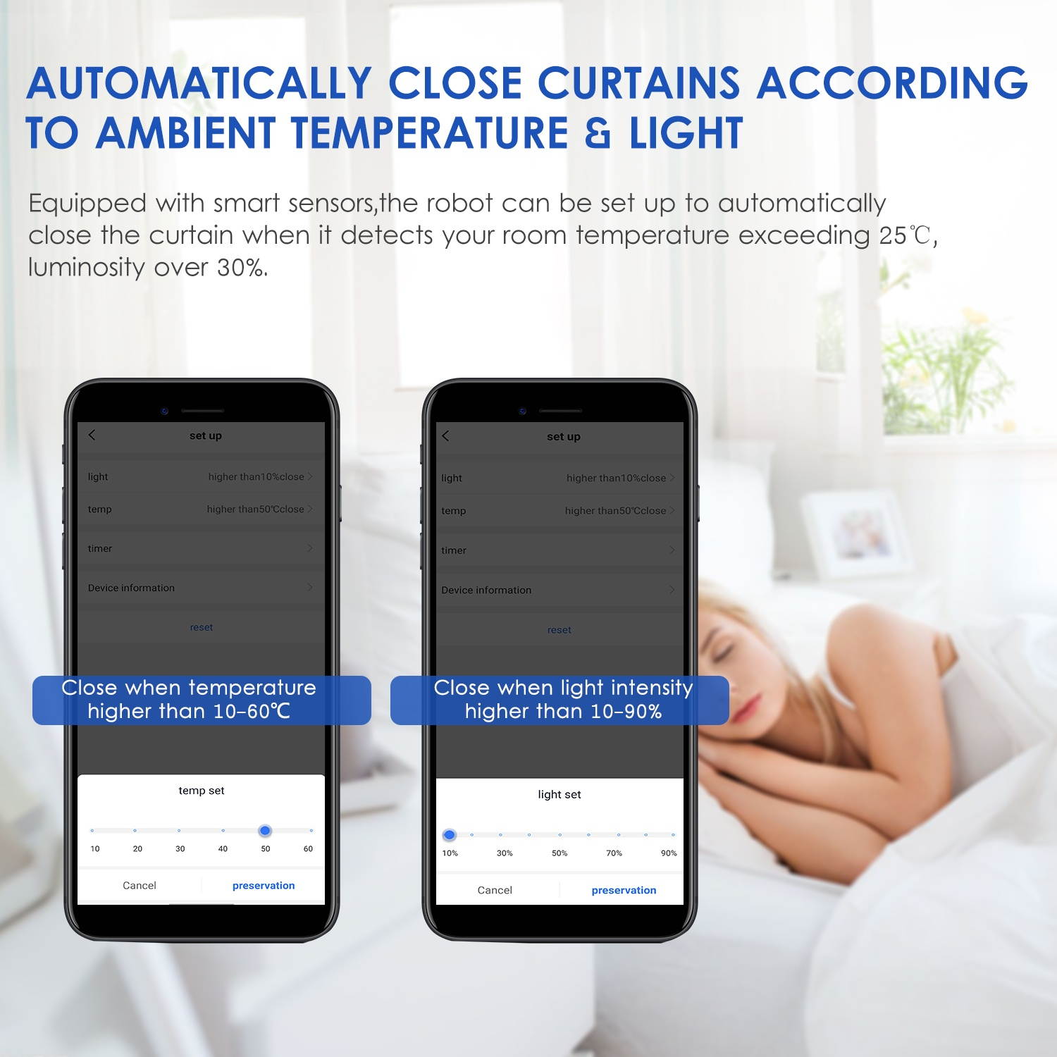 BT Automatic Curtain Opener Closer Robot Wireless Smart Curtain Motor Timer Voice Control Smart Home Automation Device for Curtain Track Rod Replacement for Amazon Alexa Google Assistant