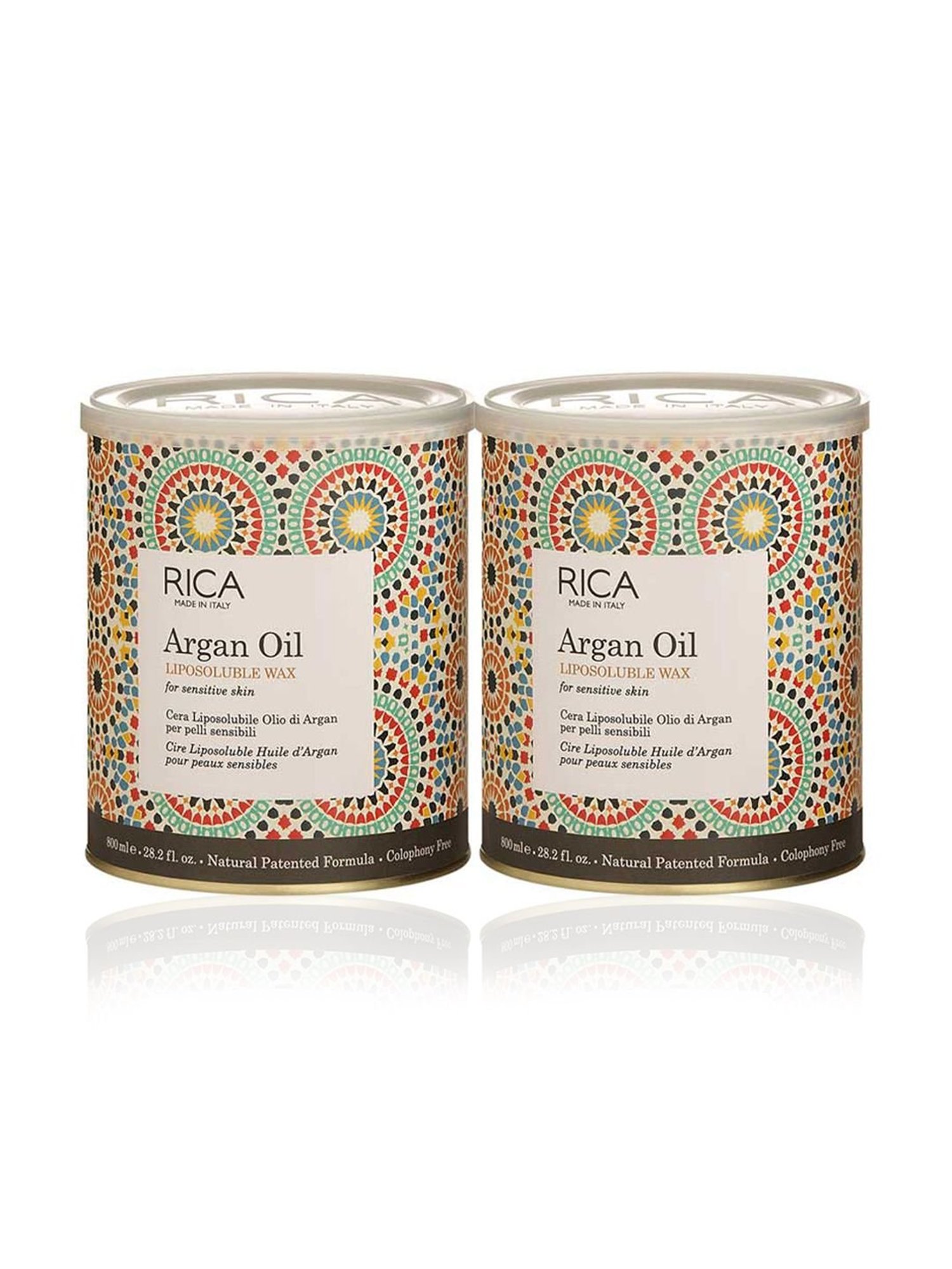 Rica Argan Oil Wax For Sensitive Skin Pack of 2 - 1600 ml