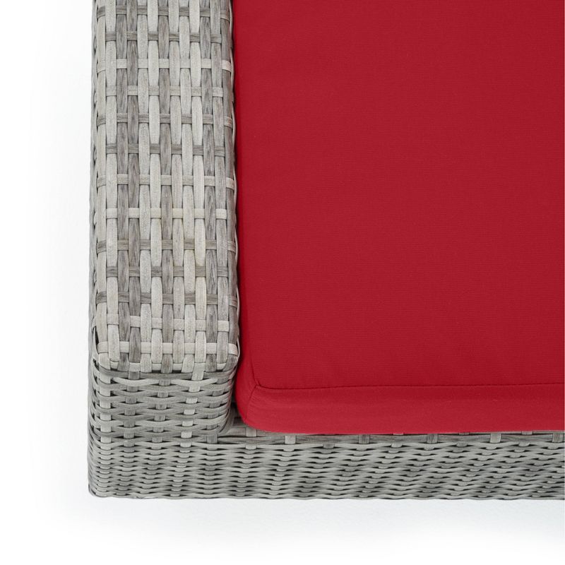 Cannes 8pc Deluxe Sofa & Club Chair Seating Set Red - RST Brands