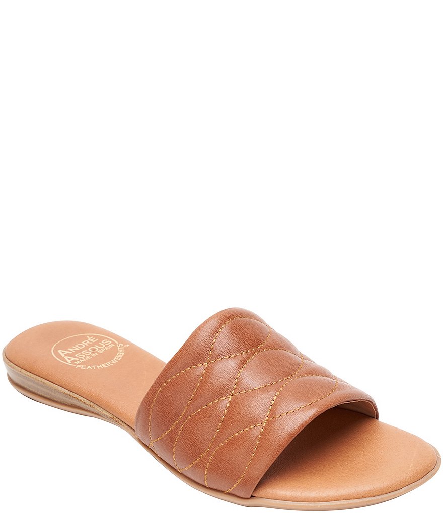 Andre Assous Rylee Featherweights&trade; Quilted Leather Slide Sandals