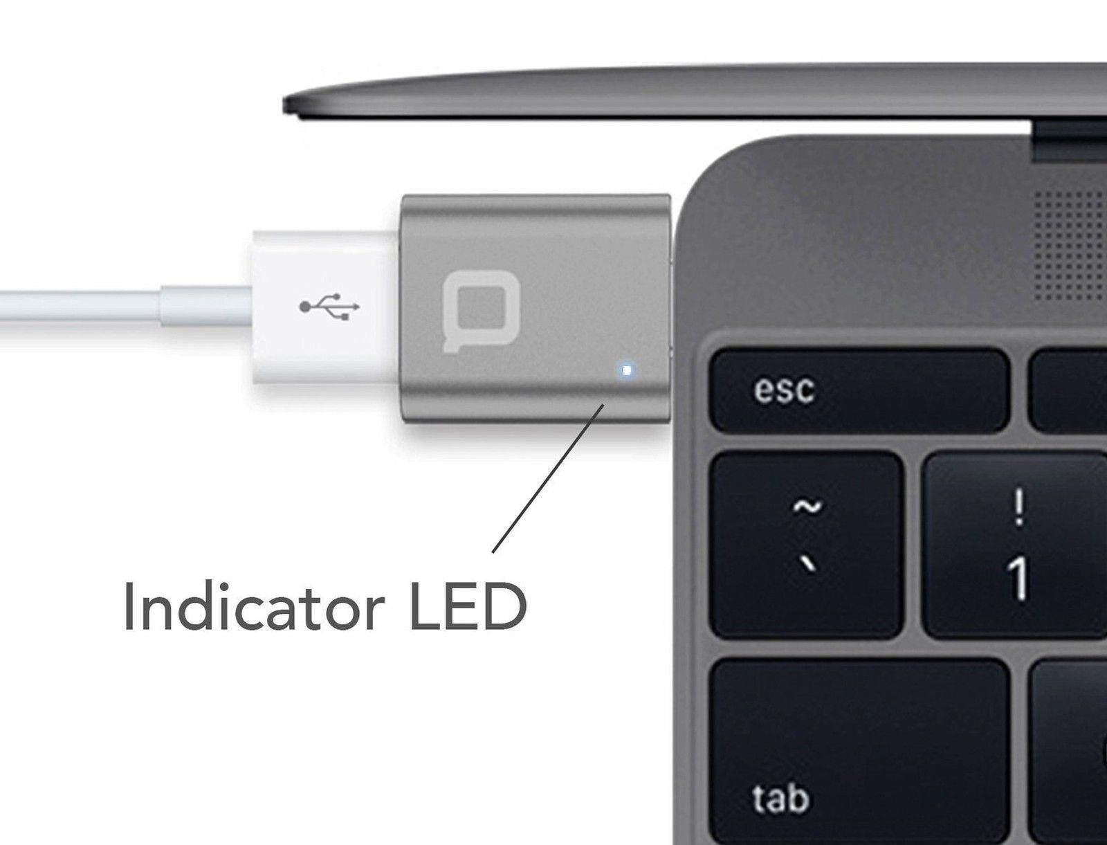 nonda USB-C to USB 3.0 Mini Adapter [Worlds Smallest] Aluminum Body with Indi...