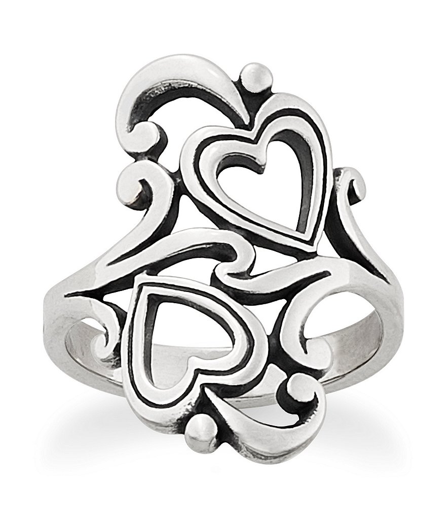 James Avery Swirls and Scrolls Hearts Ring