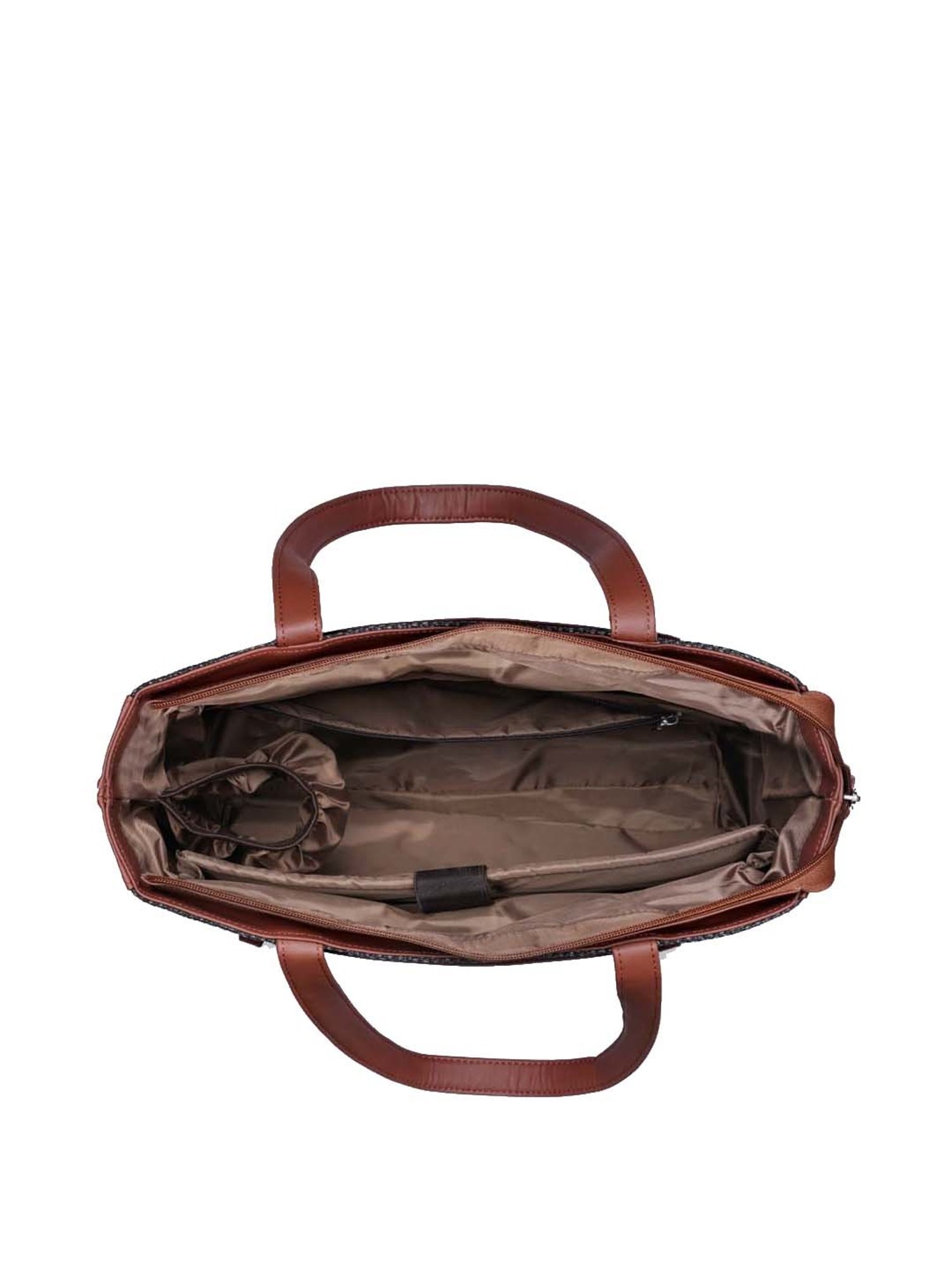 ZOUK Red Printed Large Laptop Tote Handbag