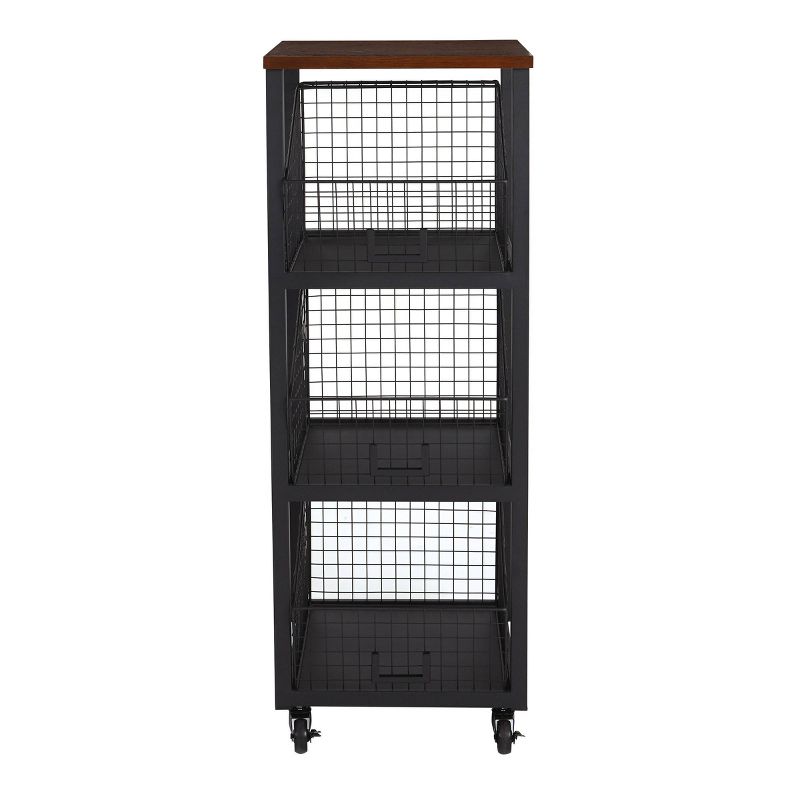 3 Drawer Hanover Storage Console Black - OSP Home Furnishings