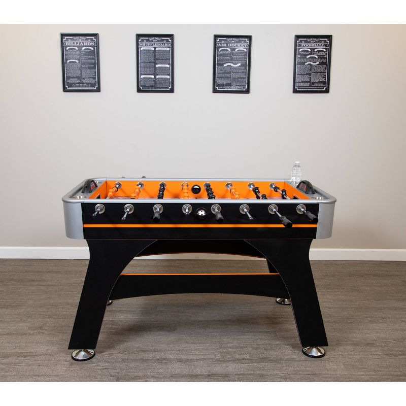 Hathaway Trailblazer 56" Foosball Table with Electronic Scoring - Orange/Black
