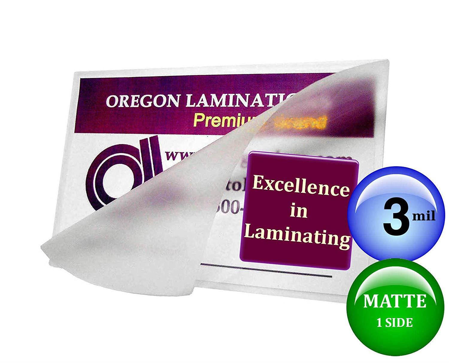 Oregon Lamination Hot Laminating Pouches 8x10 Photo (pack of 100) 3 Mil 8-1/4 x 10-1/4 Matte/Gloss