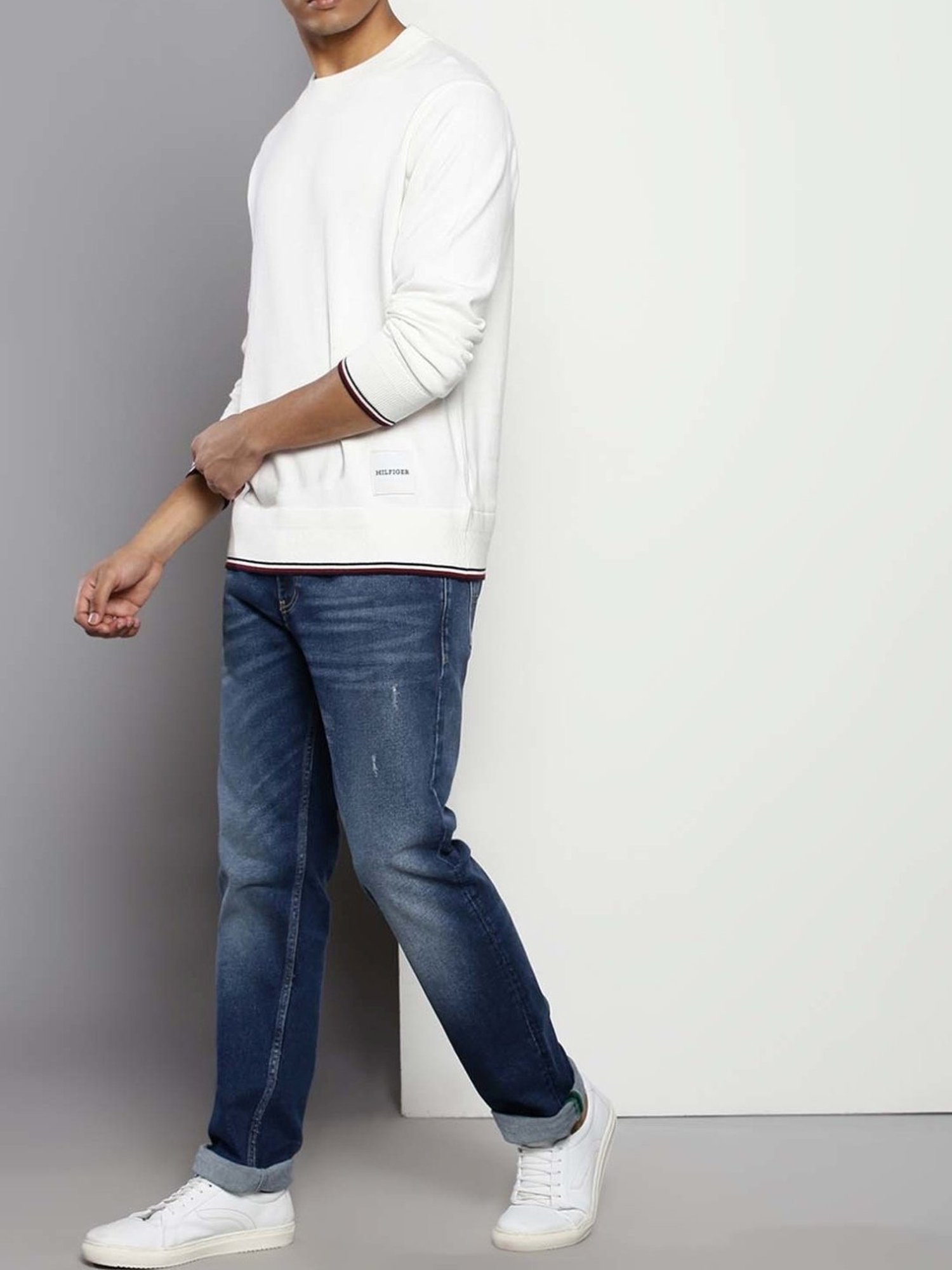 Tommy Hilfiger Ancient White Relaxed Fit Sweater