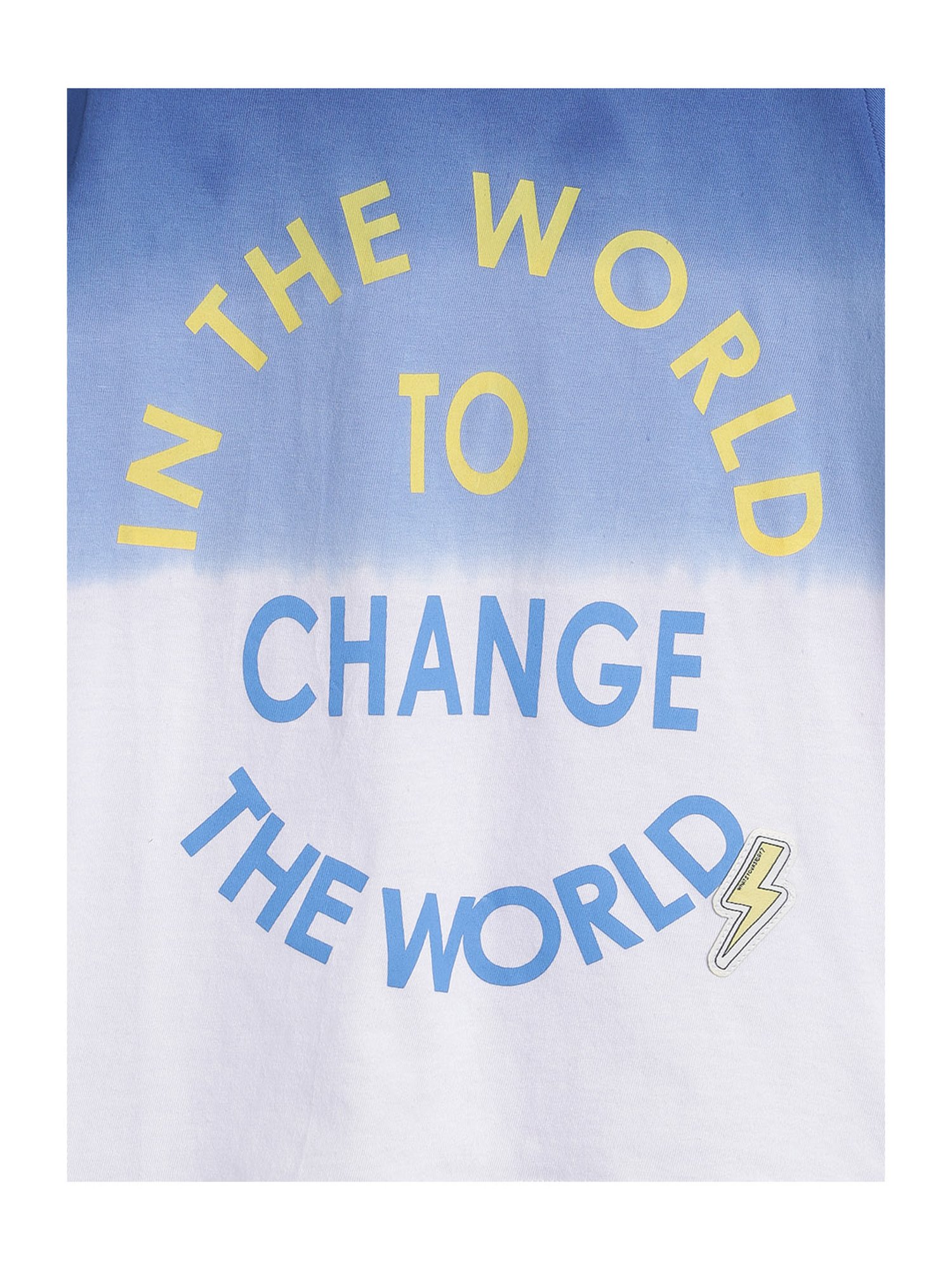 Tales & Stories Kids Blue & White Printed  T-Shirt