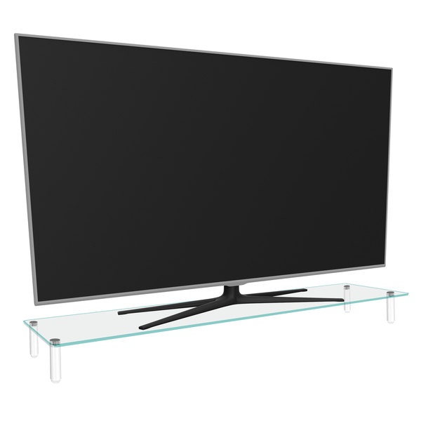 Kantek Monitor Riser Glass 39-2/5"Wx10-1/5"Dx3-1/4"H Clear MS380