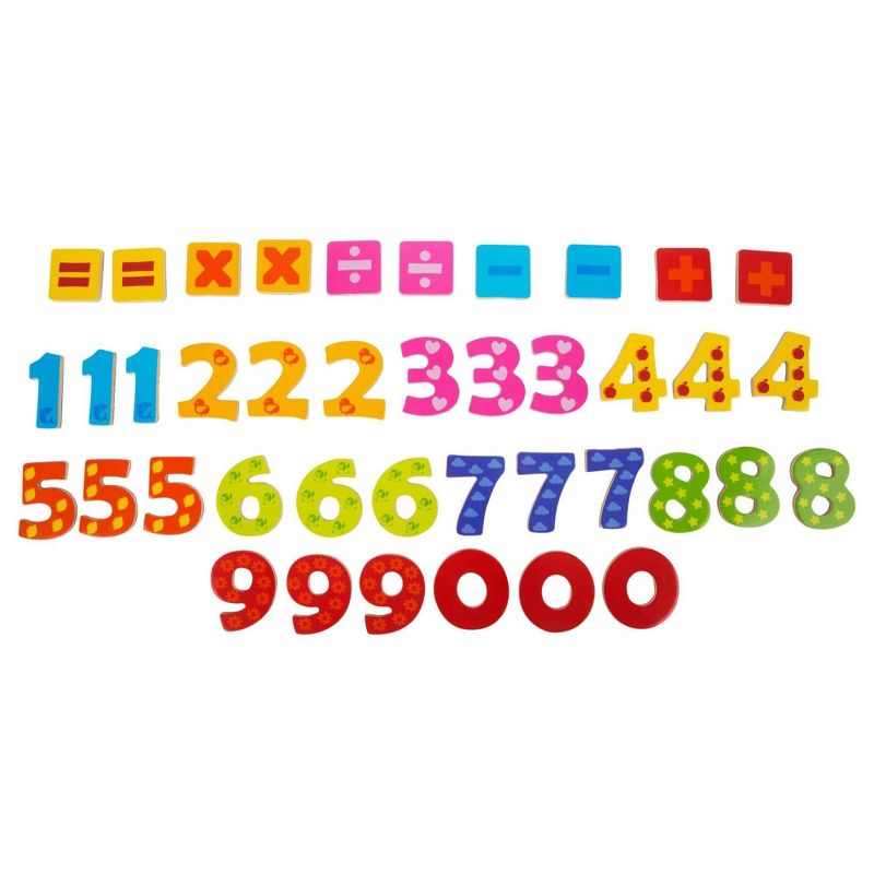 Small Foot Wooden Toys Colorful Wooden Magnetic Numbers In Travel Box