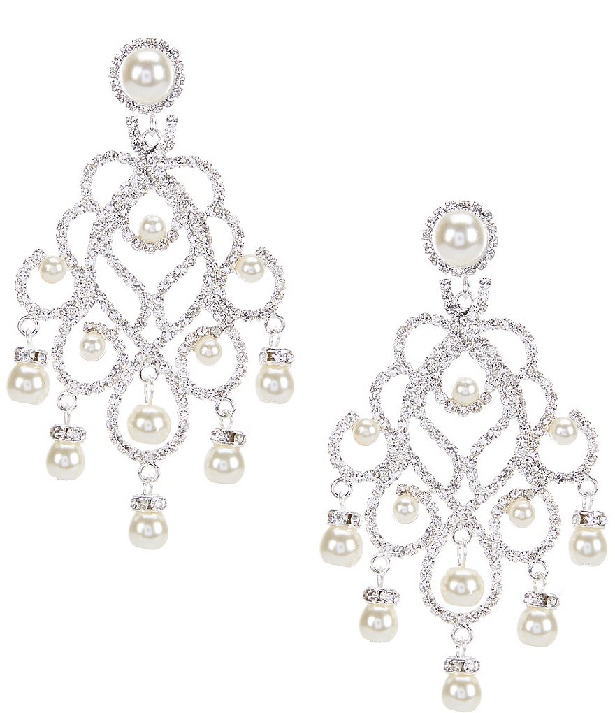 Cezanne Pearl Drops Chandelier Earrings