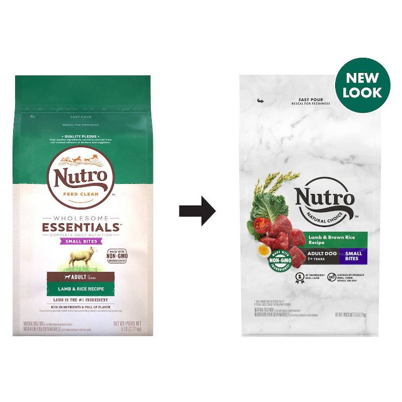 Nutro Wholesome Essentials Small Bites Lamb & Rice Recipe Adult Dry Dog Food - 5lbs