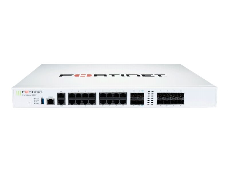 Fortinet FortiGate FG-200E - 18 x GE RJ45 (including 2 x WAN ports, 1 x MGMT port, 1 X HA port, 14 x switch ports)  security appliance