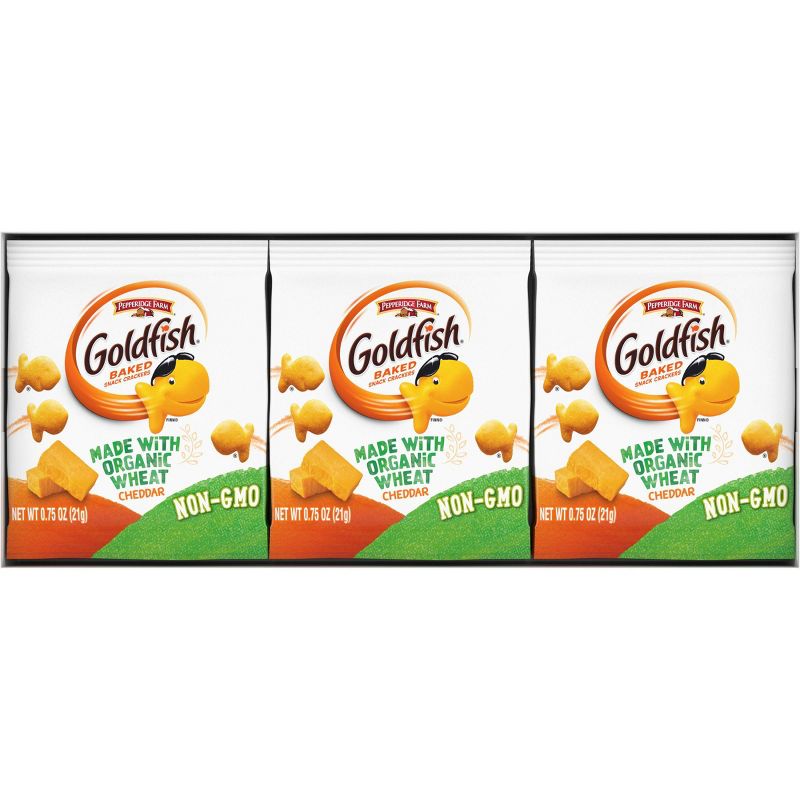 Pepperidge Farm Goldfish Organic Wheat Cheddar Crackers - .75oz/9ct