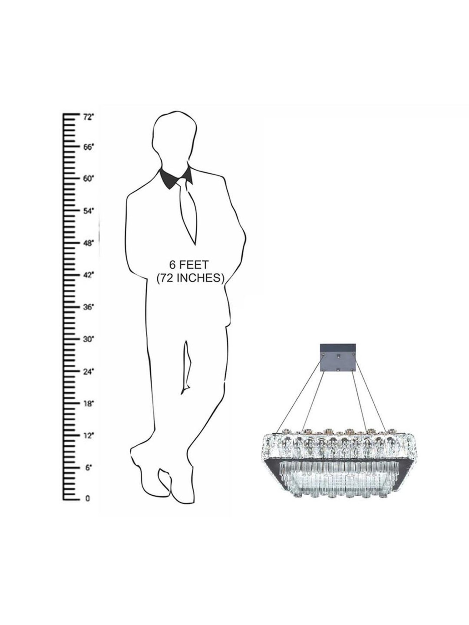 Kapoor E Illuminations Candela Transparent Crystal 3-Way Remote Lighting Chandelier Light - Set of 1