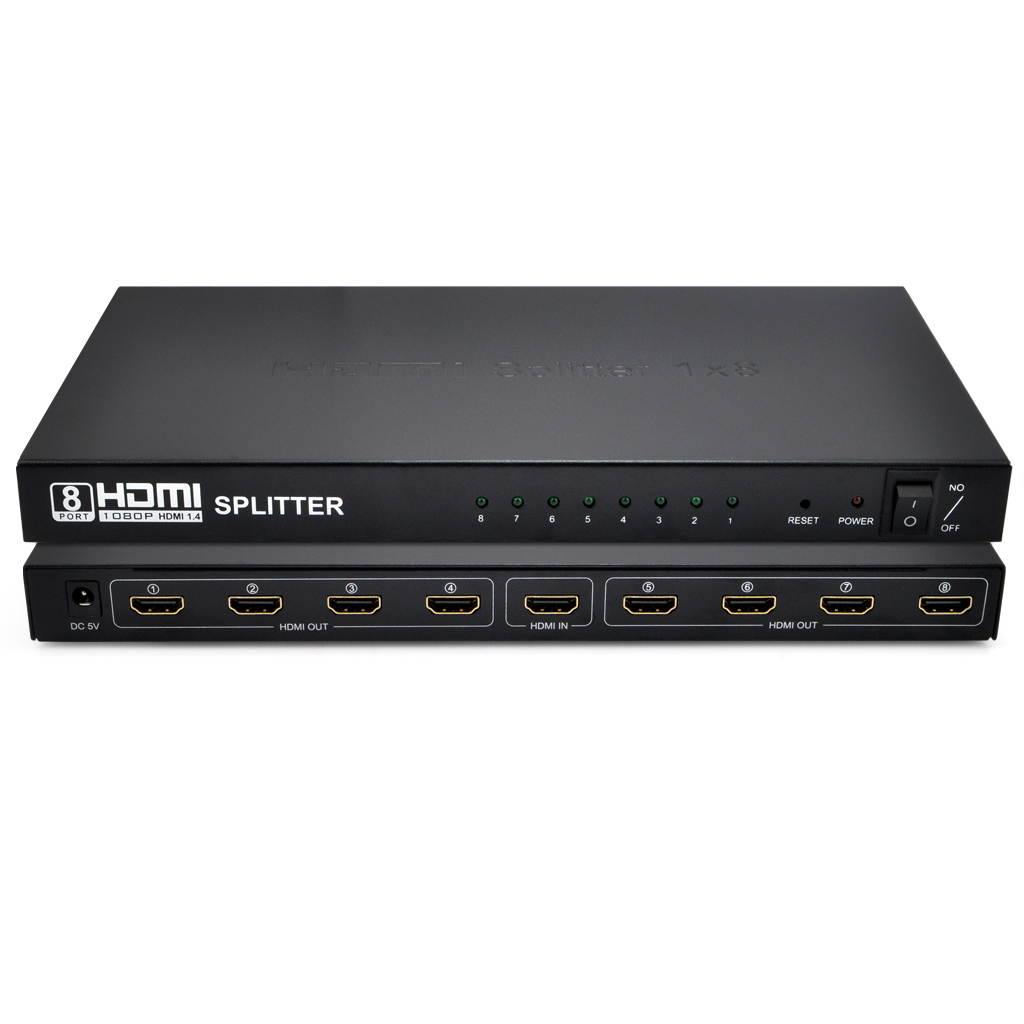 iKKEGOL 8 Port HDMI Splitter Switch Amplify V1.4 108P 3D Video Audio STB HDTV HDCP PS3 DVD