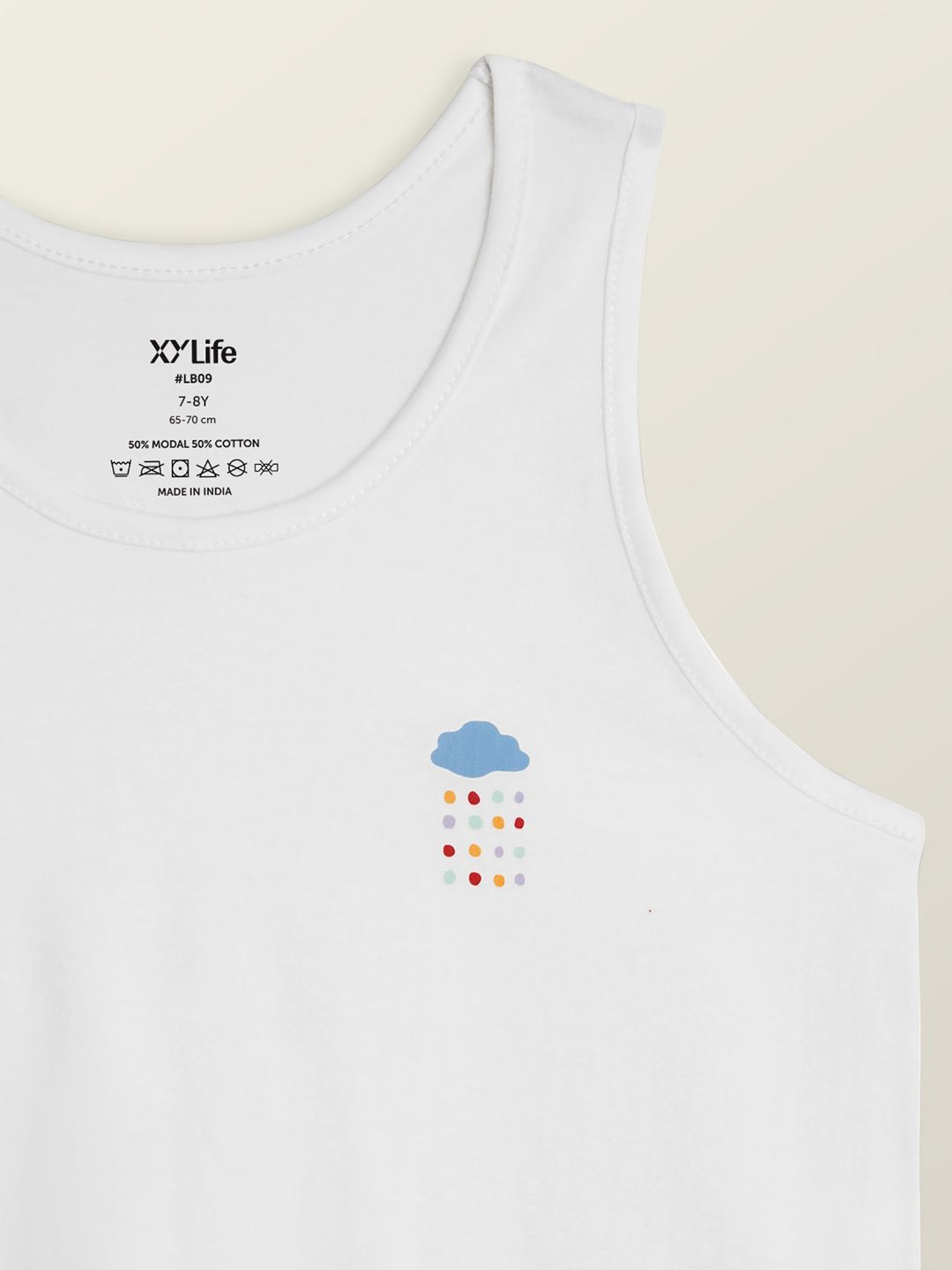 XY Life Kids White Relaxed Fit Vests