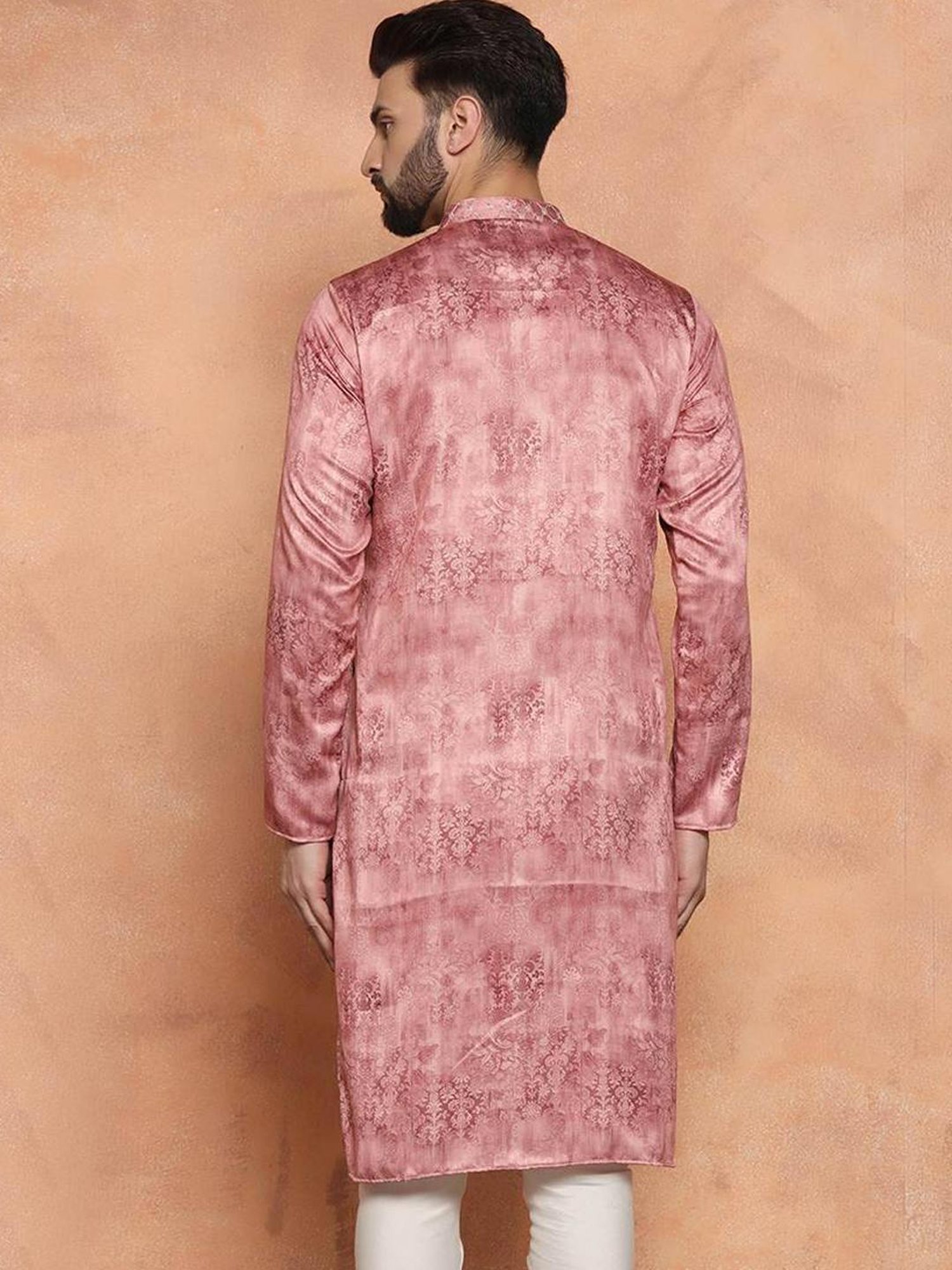 Manthan Fawn & White Regular Fit Kurta