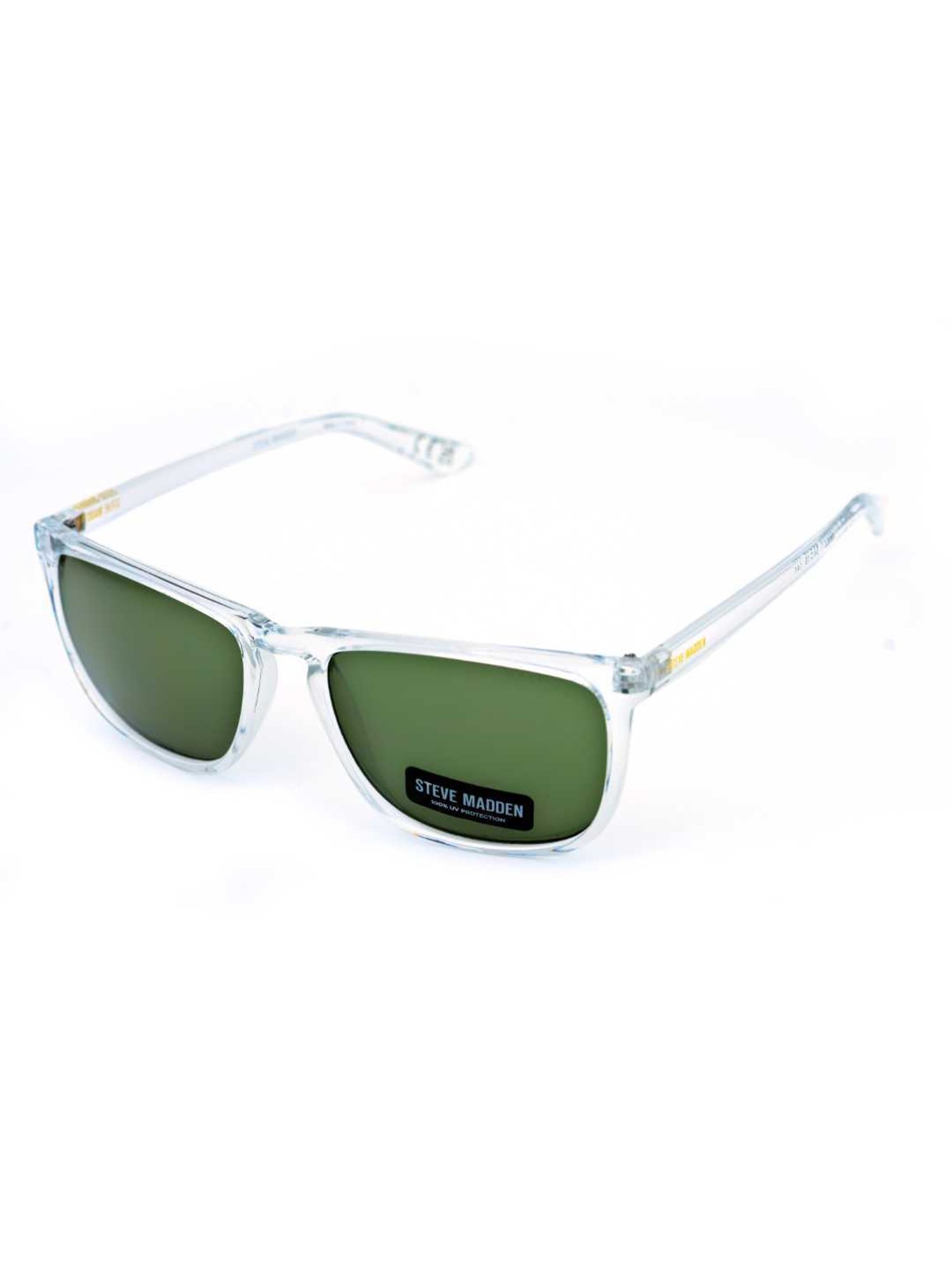 STEVE MADDEN Clear Oversize Irregular Sunglasses for Men