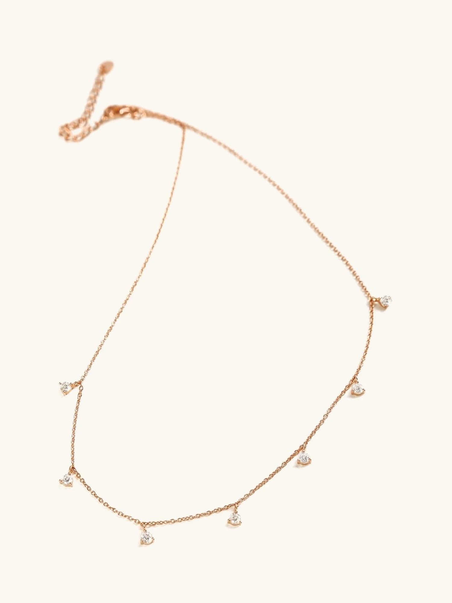 Mabel 92.5 Sterling Silver Rose Gold-Plated-Plated Tiny Twinkle Necklace