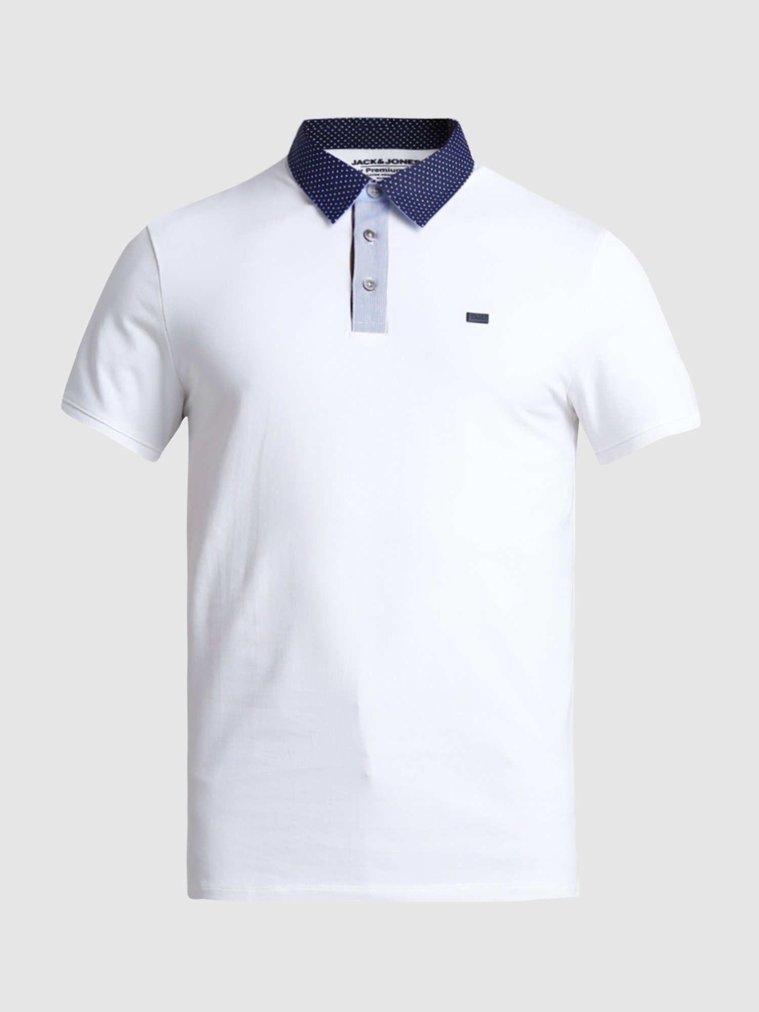 Jack & Jones Cloud Dancer Cotton Slim Fit Polo T-Shirt