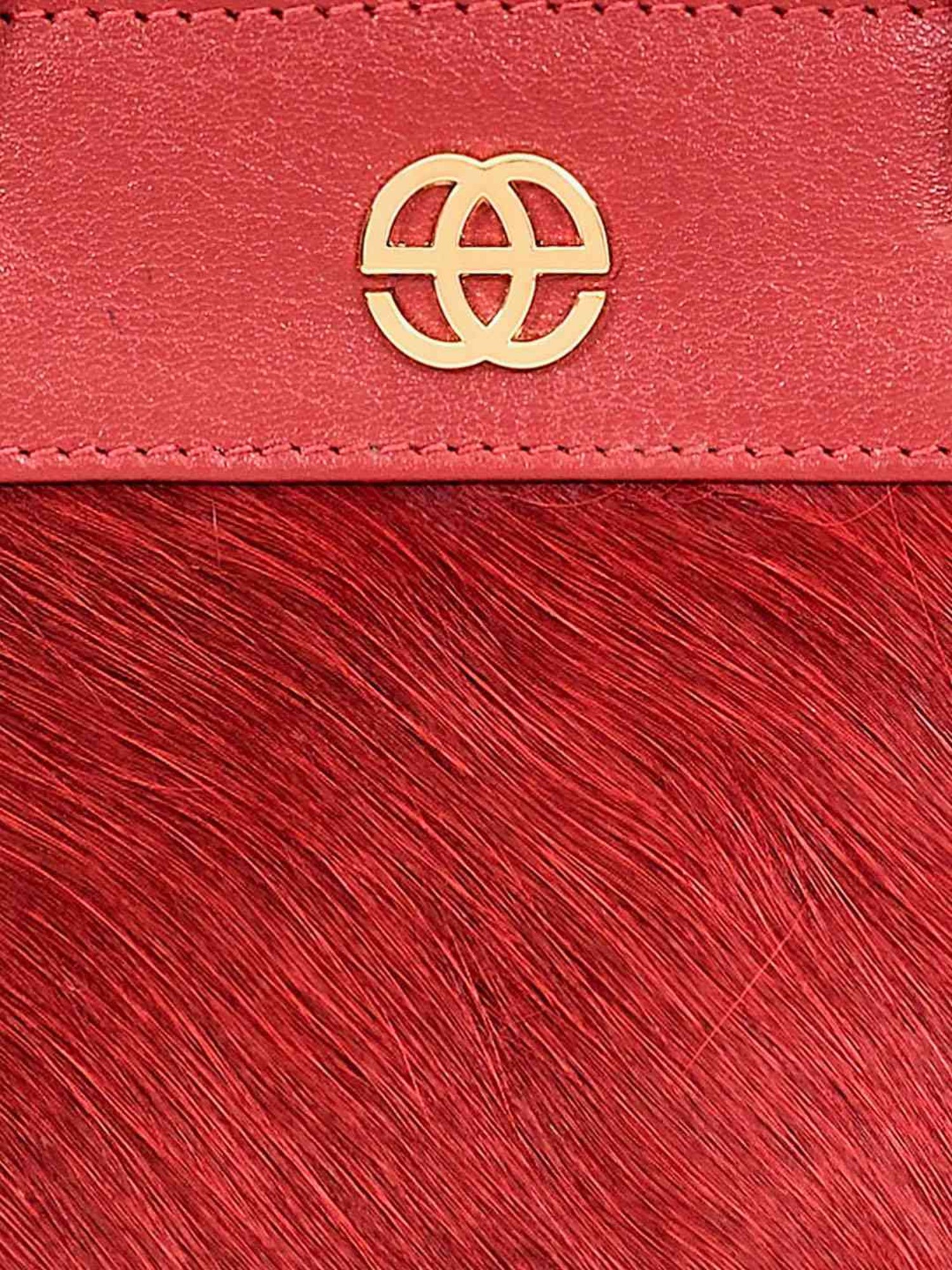 Eske Lisette Red Color Block Zip Around Wallet for Women