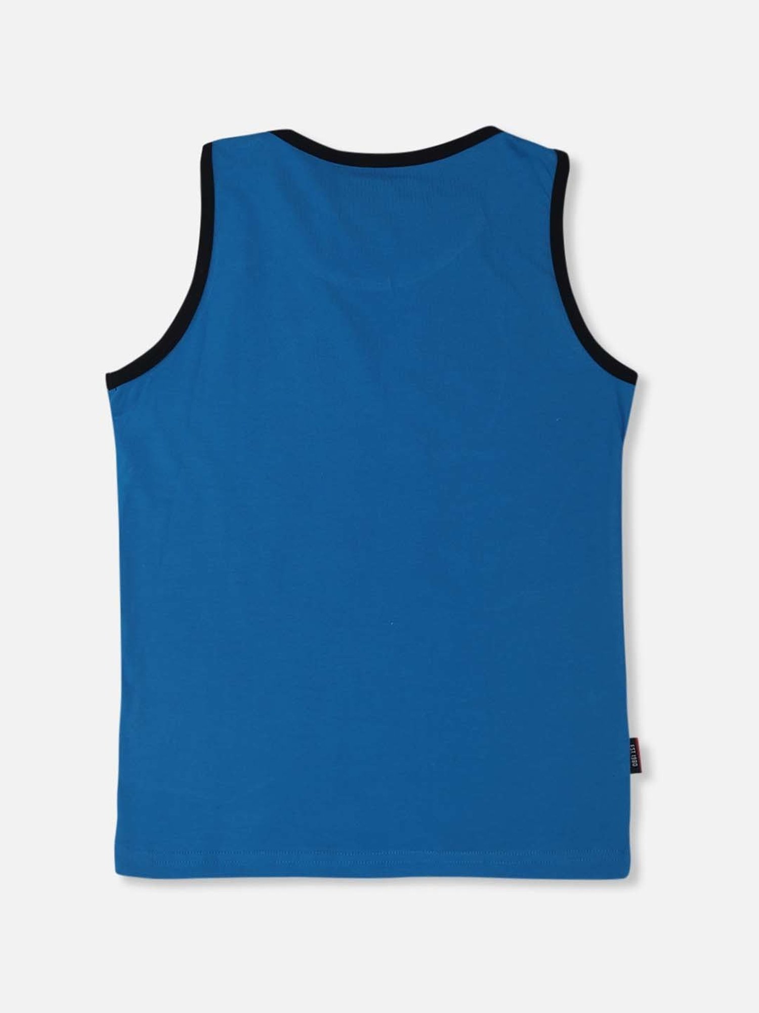 Gini & Jony Kids Blue Printed Sando Vest
