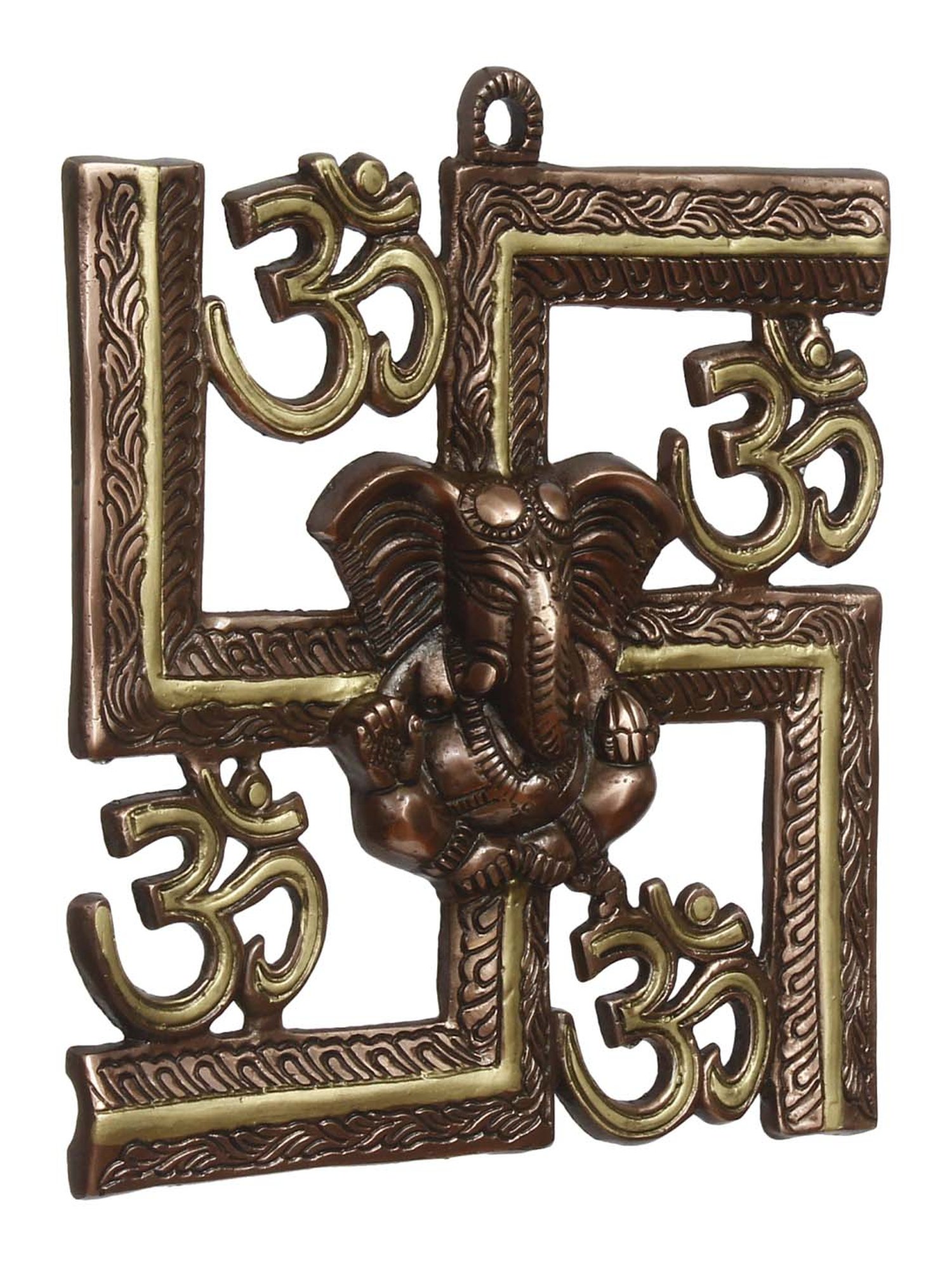 Art Street Black Mdf Jharokha Jali Square Hanging Ornaments Wall Art - Set of 4