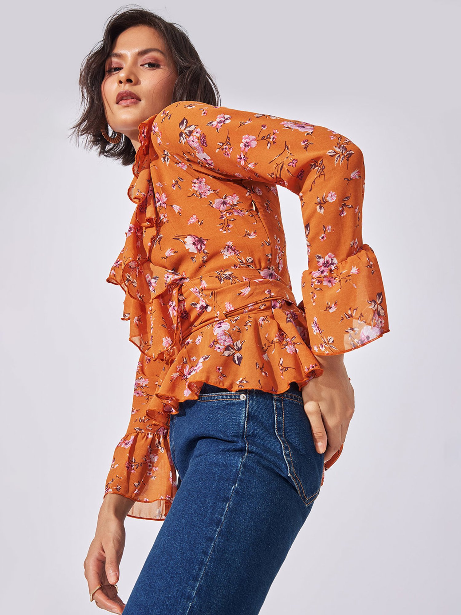 The Label Life Rust Floral Top