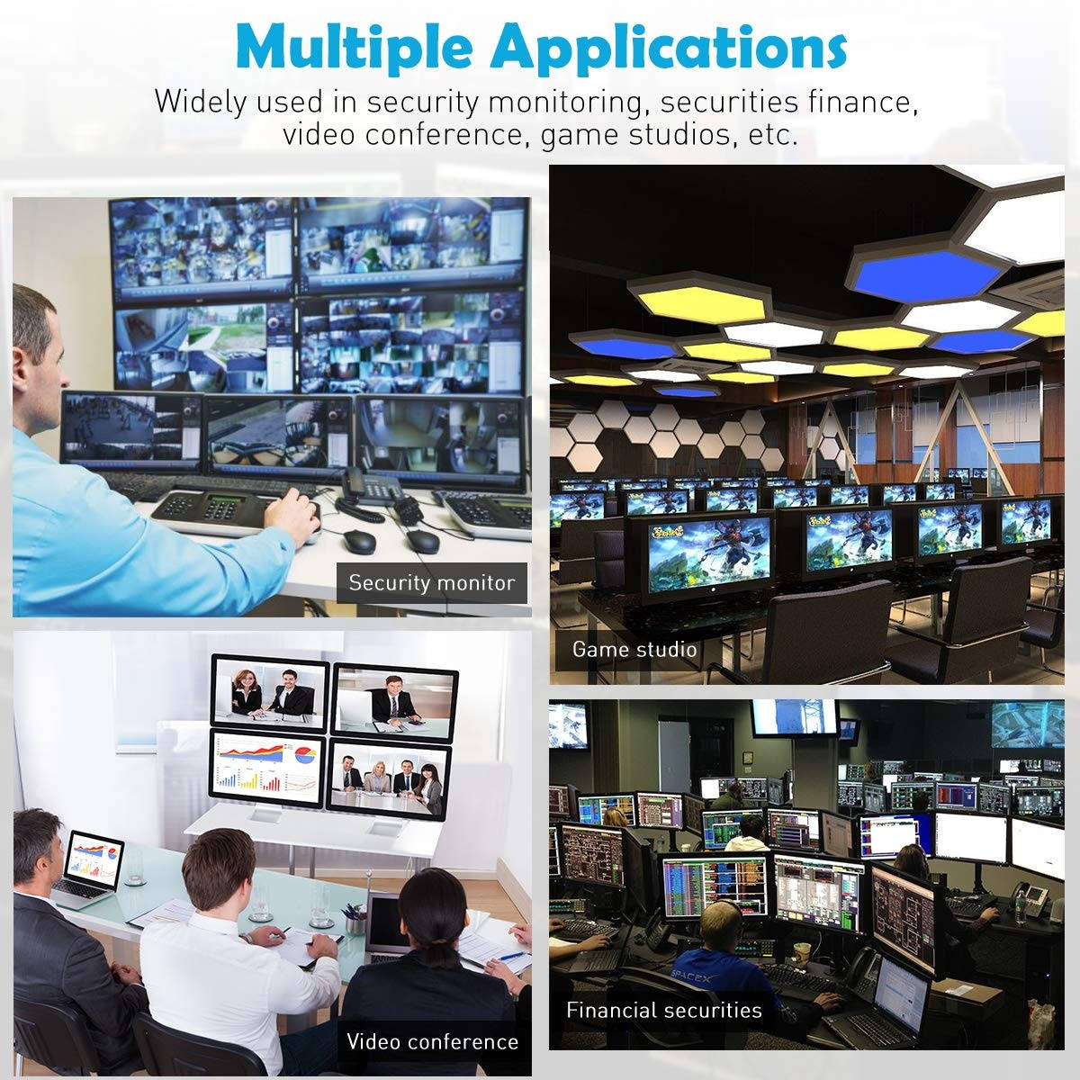 TESmart HDMI 4K Ultra HD 2x1 HDMI KVM Switch 3840x2160@30Hz with 2 Pcs 5ft KVM Cables Supports USB 2.0 Device Control up to 2 Computers/Servers/DVR