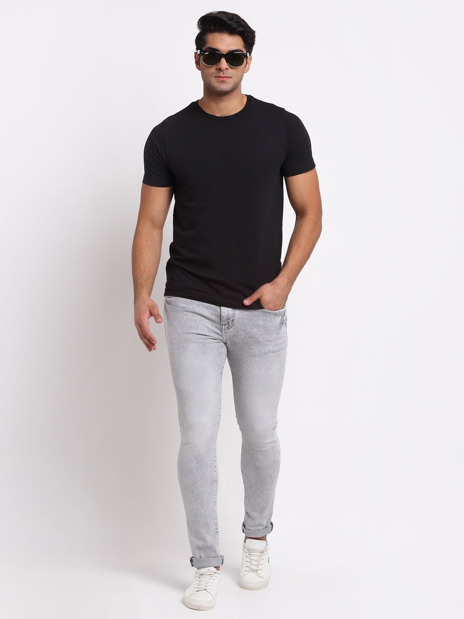 Louis Stitch Ash Grey Slim Fit Jeans