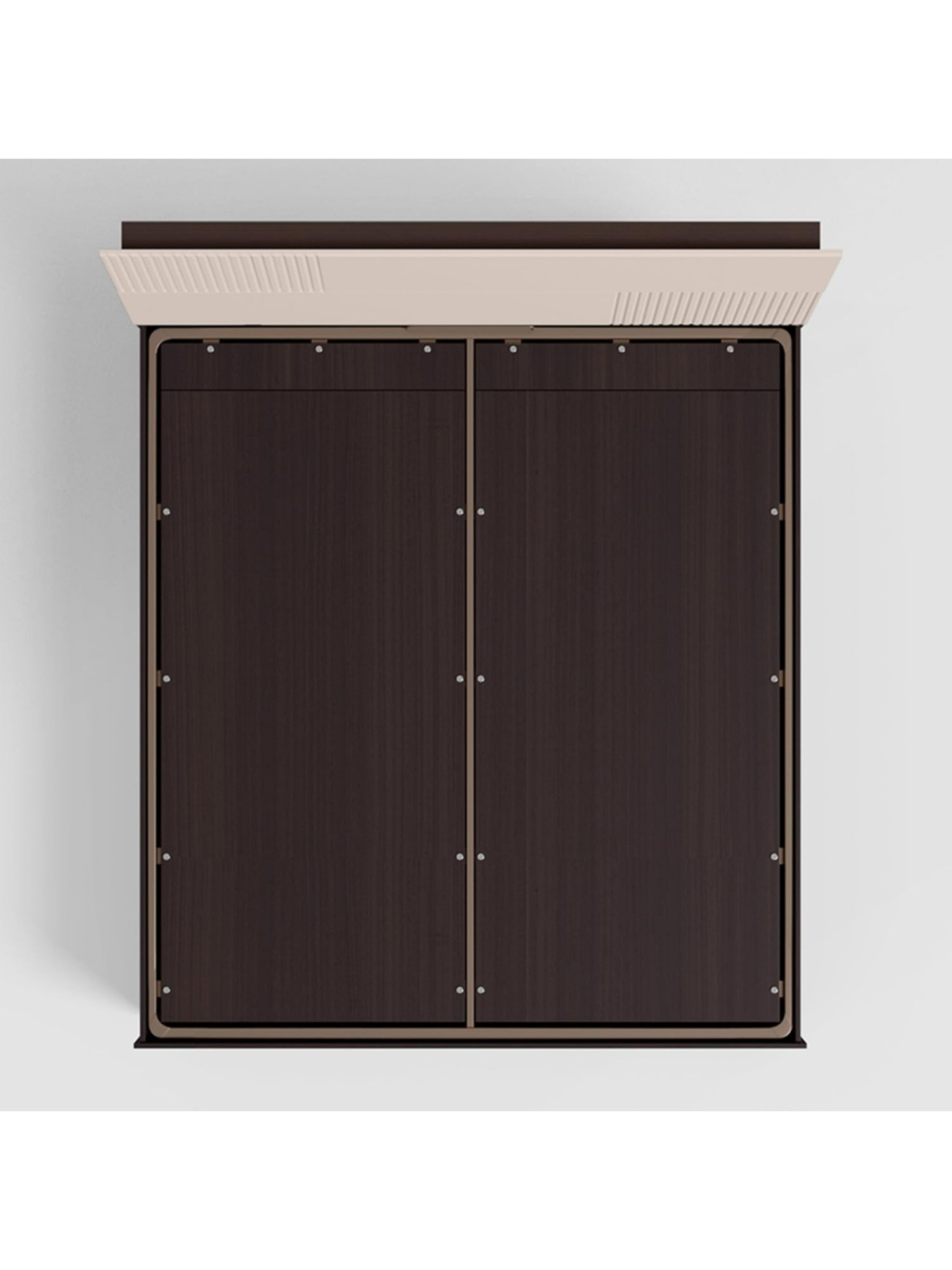 Godrej Interio Flutes Morf Cream Engineered Wood Queen Size Bed with Motorized Storage