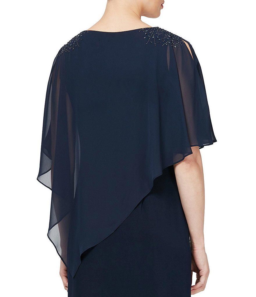 Marina Sequin Lace Round Neck 3/4 Sleeve Sheath Dress