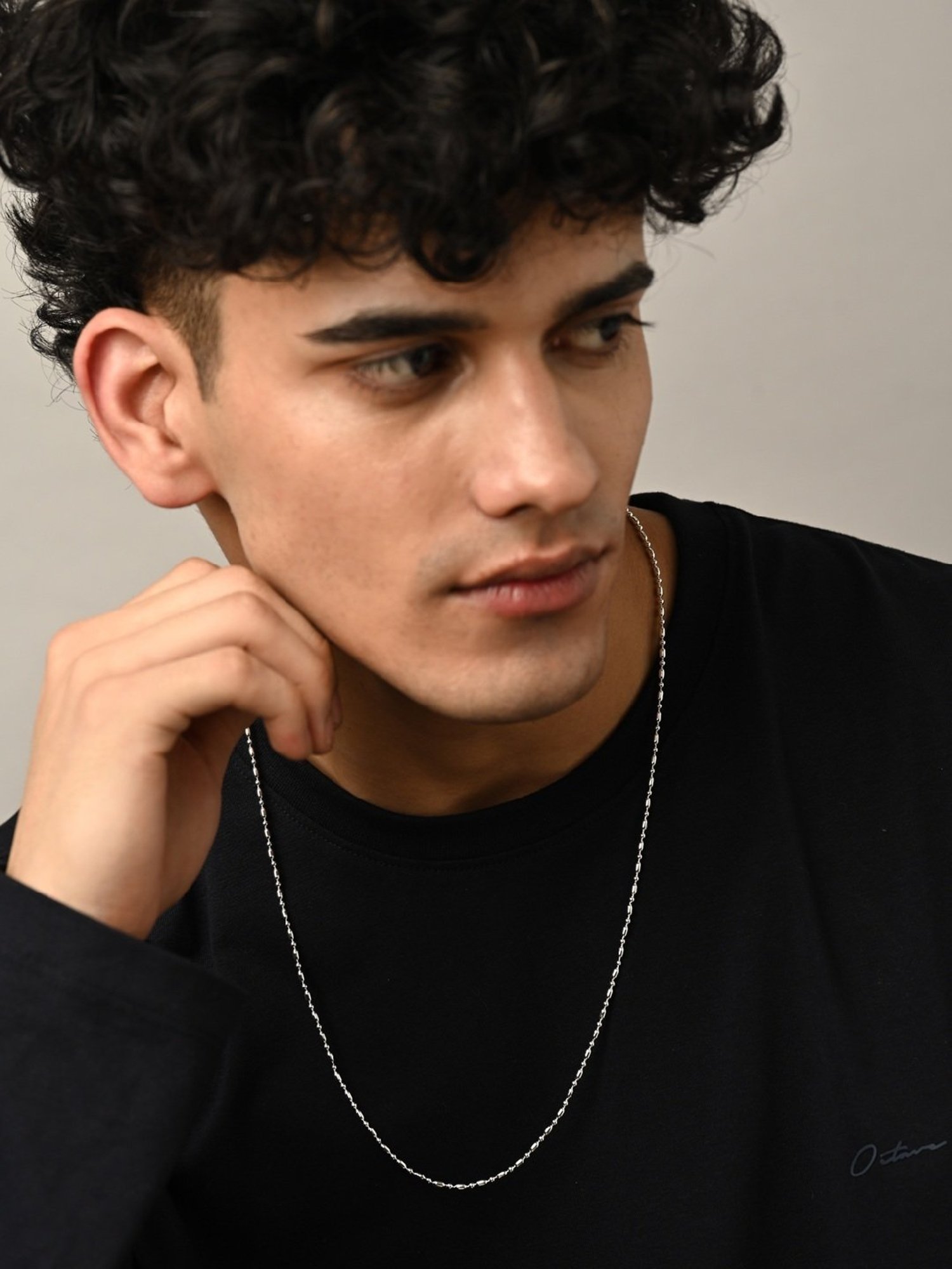 Clara Pure 925 Silver Designer Chain Necklace Gift for Men