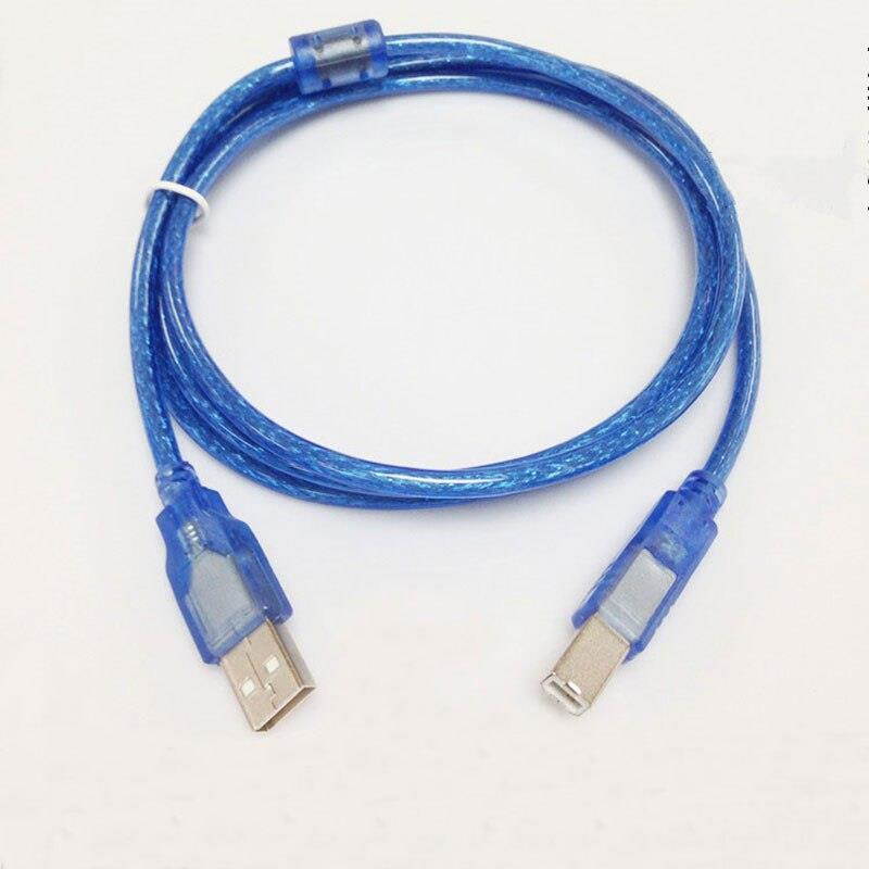 USB2.0 Extension Print Cable usb2.0A Male to B Male Digital cables for Scanner Printer HDD High Speed Transparent Blue 0.3M