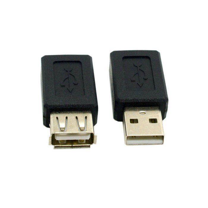2pcs USB 2.0 A Type Male to Mini USB 5p Female & USB Female to 5p Female Adapter