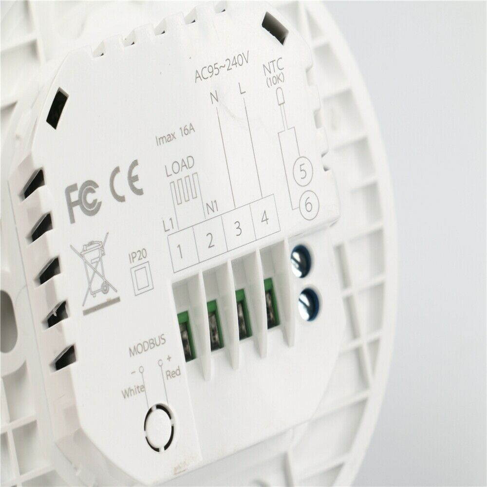 HOMEMAX BHT-6000GBLW Digital Thermostat WiFi LCD Display Programmable Easy Temperature Controller for Smart Home - White