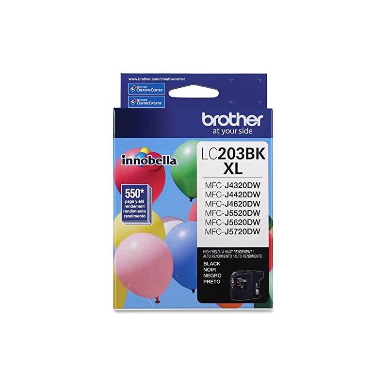 Genuine High Yield Black Ink Cartridge, LC203BK, Replacement Black Ink, Page Yield Up To 550 Pages,  Dash Replenishment Cartridge, LC203