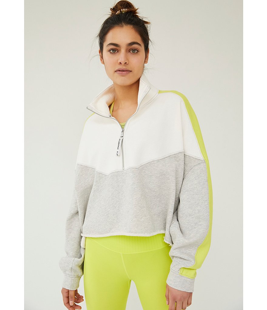 Splendid Knit Zip Up Drawstring Hoodie