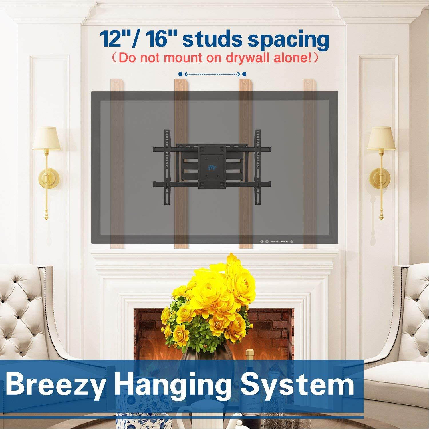 Mounting Dream Full motion TV Wall Mount Bracket for 42-70 Inch LED, LCD and OLED Flat Screen TV, Mount Bracket, up to VESA 600 x 400mm and 100 LBS Loading, MD2296 (2018 Upgraded Version)