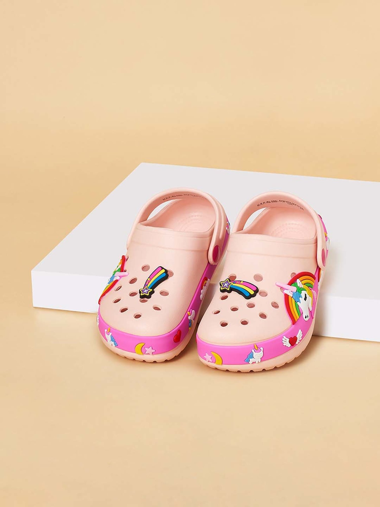 Passion Petals Kids Pink Sling Back Clogs