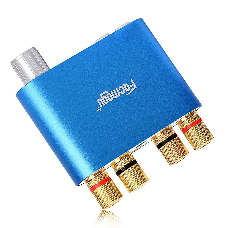 Mini Stereo Amplifier 50Wx2 Bass Bluetooth Receiver DC 924V 12V Mini BT 40 Home amp Car Audio Dual Channel Amplifier HIFI Wireless Receiver Amp Ampli Module with EMI Filter Blue