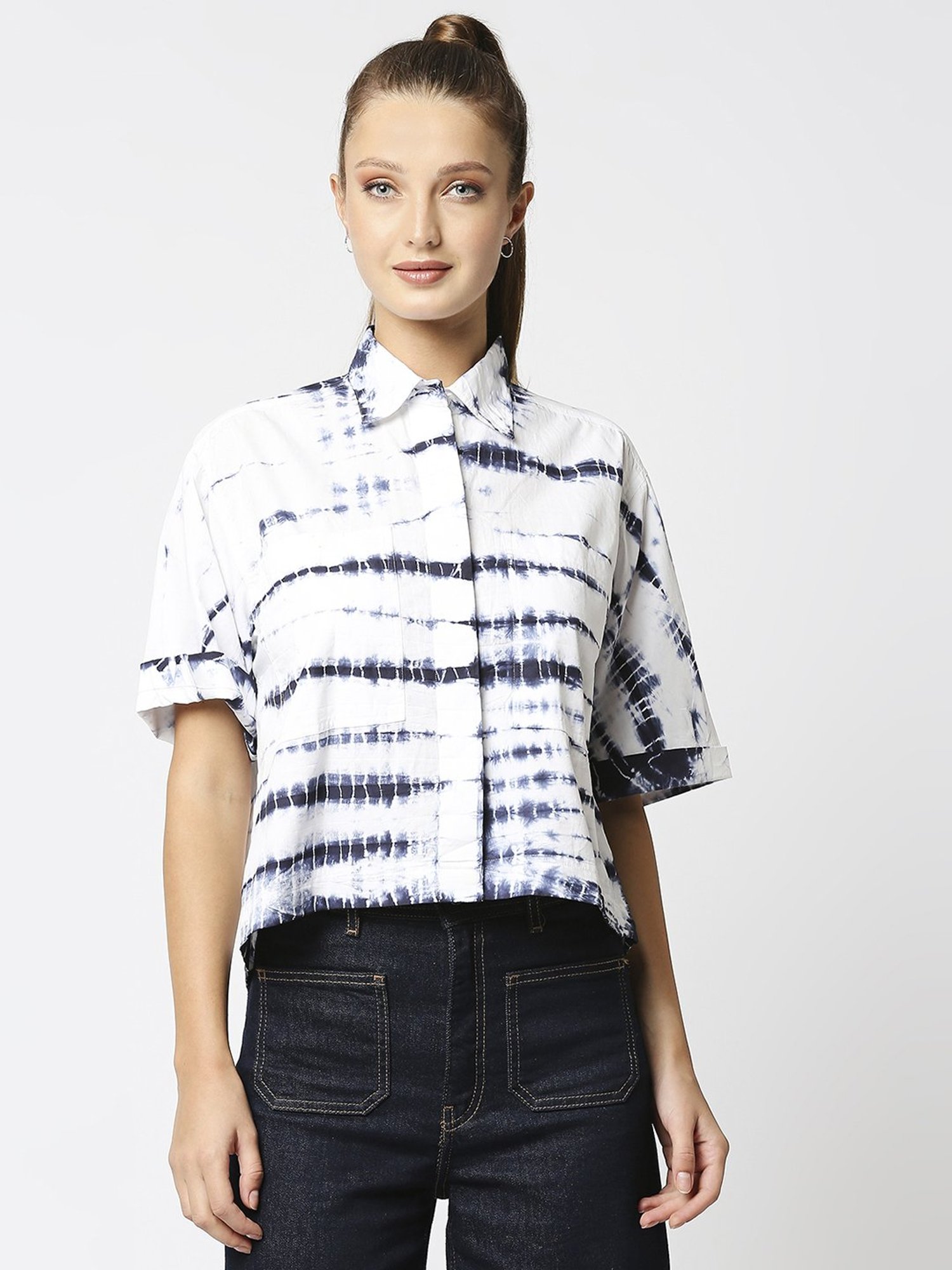 Remanika White Pure Cotton Printed Shirt