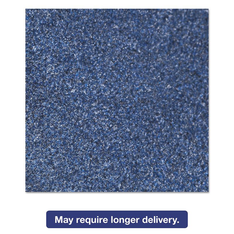 4'x6' Rectangle Solid Floor Mat Blue - Crown