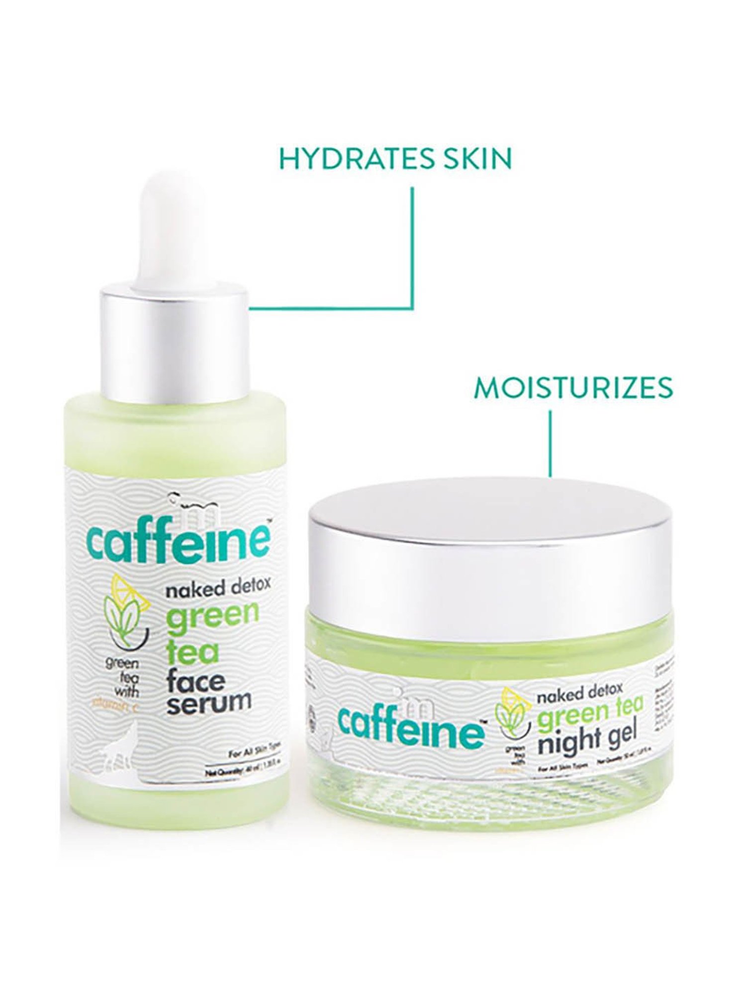 mCaffeine Green Tea Face Hydration Kit for Dull Skin