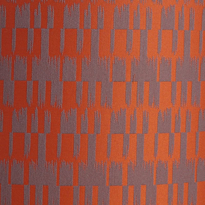 Springcrest Orange and Taupe Medium Drum Lamp Shade 15" Top x 15" Bottom x 11" High (Spider) Replacement with Harp and Finial